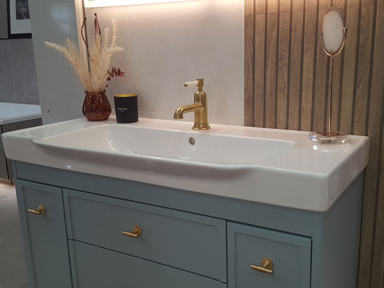 Stylish wash basin and vanity unit